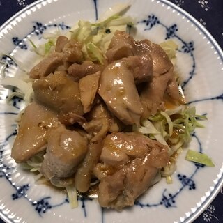 鳥もも肉のわさび炒め